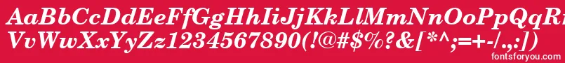 Więcej informacji o czcionce NewCenturySchoolbookCeBoldItalic Czcionka NewCenturySchoolbookCeBoldItalic – białe czcionki na czerwonym tle