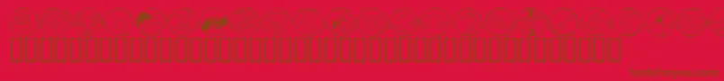 KrAstro2 Font – Brown Fonts on Red Background