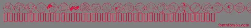 KrAstro2 Font – Red Fonts on Gray Background