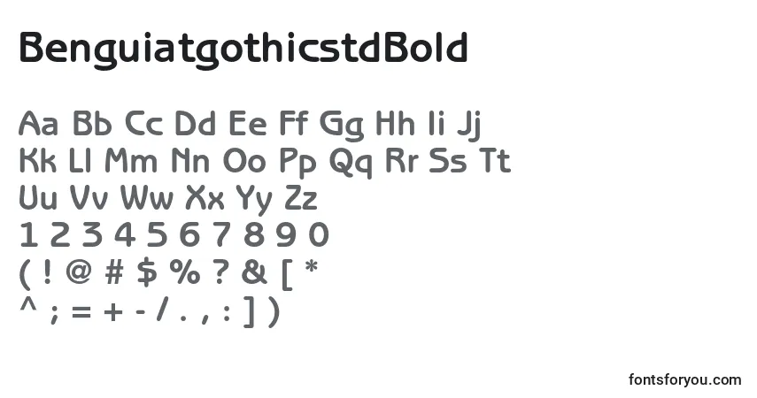A fonte BenguiatgothicstdBold – alfabeto, números, caracteres especiais