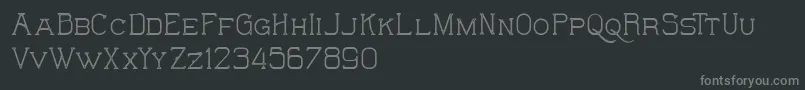 Шрифт TheWildHammersDemo – серые шрифты на чёрном фоне