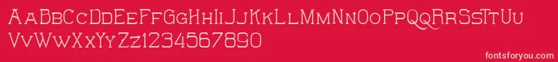 TheWildHammersDemo Font – Pink Fonts on Red Background