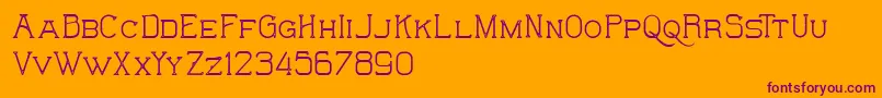 TheWildHammersDemo Font – Purple Fonts on Orange Background