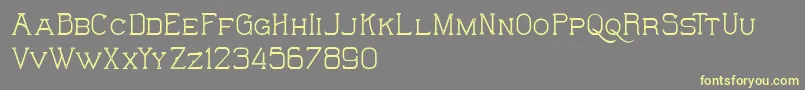 TheWildHammersDemo-fontti – keltaiset fontit harmaalla taustalla