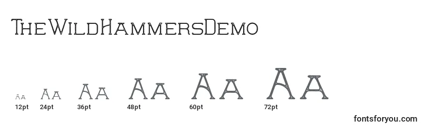 TheWildHammersDemo Font Sizes