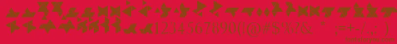 HaloCovenant Font – Brown Fonts on Red Background