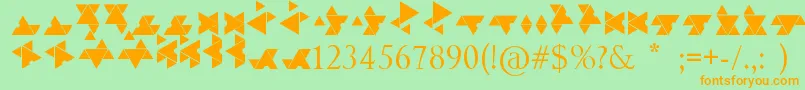 HaloCovenant Font – Orange Fonts on Green Background