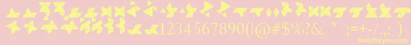 HaloCovenant Font – Yellow Fonts on Pink Background