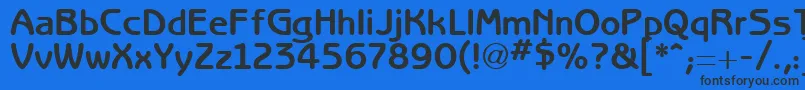 RedjaminGothic Font – Black Fonts on Blue Background