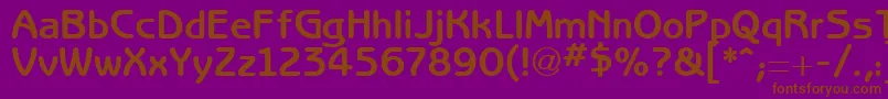フォントRedjaminGothic – 紫色の背景に茶色のフォント