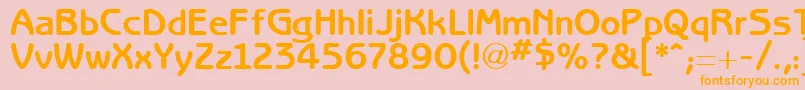 RedjaminGothic Font – Orange Fonts on Pink Background