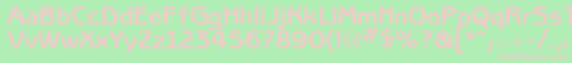 RedjaminGothic-fontti – vaaleanpunaiset fontit vihreällä taustalla