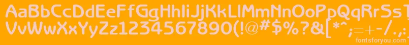 フォントRedjaminGothic – オレンジの背景にピンクのフォント