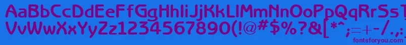 RedjaminGothic Font – Purple Fonts on Blue Background