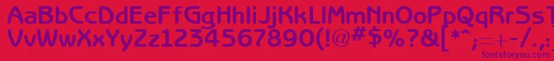 フォントRedjaminGothic – 赤い背景に紫のフォント