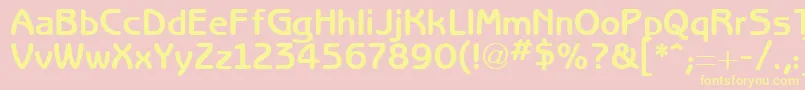 RedjaminGothic Font – Yellow Fonts on Pink Background