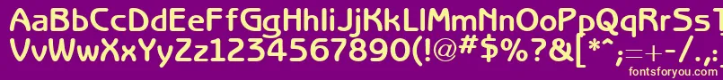 RedjaminGothic Font – Yellow Fonts on Purple Background