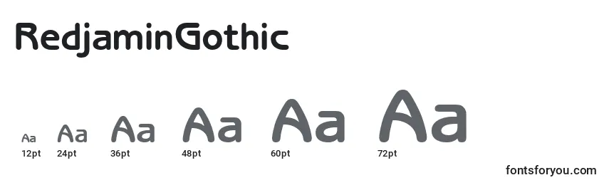 RedjaminGothic Font Sizes