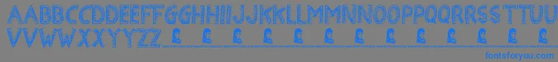 Demolished Font – Blue Fonts on Gray Background