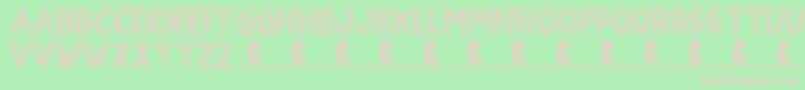 Demolished Font – Pink Fonts on Green Background