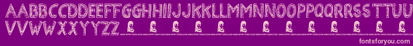 Demolished Font – Pink Fonts on Purple Background