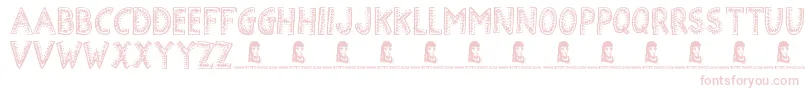 Demolished Font – Pink Fonts on White Background