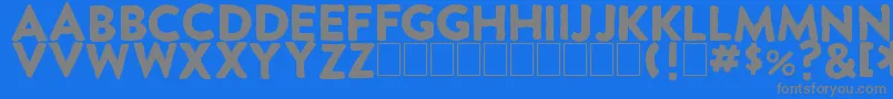 ExtraGrotesque-Schriftart – Graue Schriften auf blauem Hintergrund