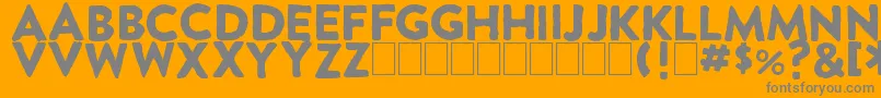 Więcej informacji o czcionce ExtraGrotesque Czcionka ExtraGrotesque – szare czcionki na pomarańczowym tle