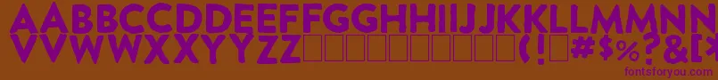 ExtraGrotesque Font – Purple Fonts on Brown Background