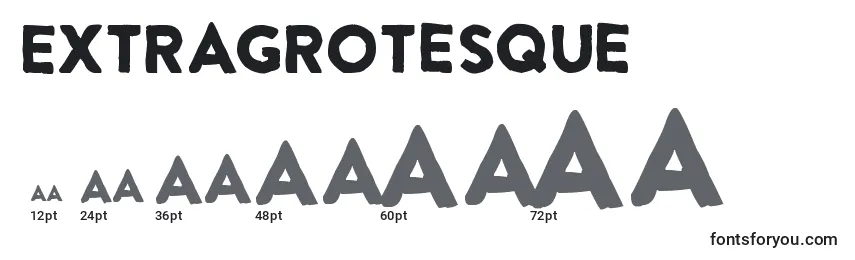 ExtraGrotesque Font Sizes