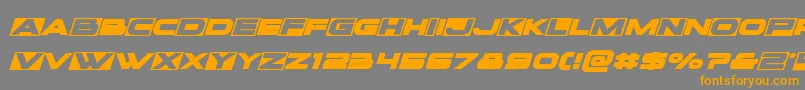 Voxboxexpandital Font – Orange Fonts on Gray Background