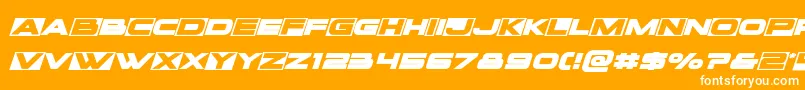Voxboxexpandital Font – White Fonts on Orange Background