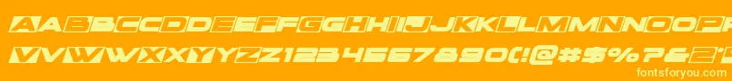 Voxboxexpandital Font – Yellow Fonts on Orange Background