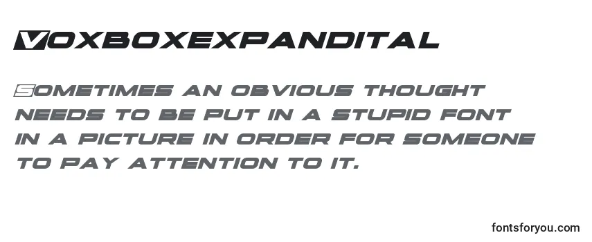 Voxboxexpandital Font