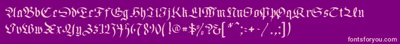 OldGermen Font – Pink Fonts on Purple Background