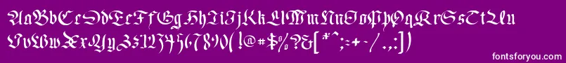 OldGermen Font – White Fonts on Purple Background