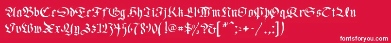 OldGermen Font – White Fonts on Red Background