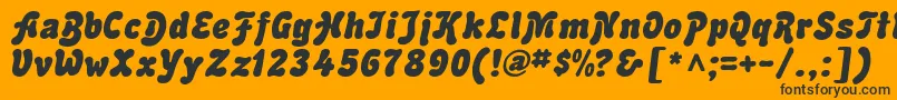 AdvertItalic Font – Black Fonts on Orange Background