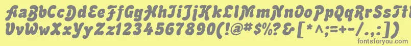 AdvertItalic Font – Gray Fonts on Yellow Background