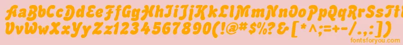 AdvertItalic Font – Orange Fonts on Pink Background