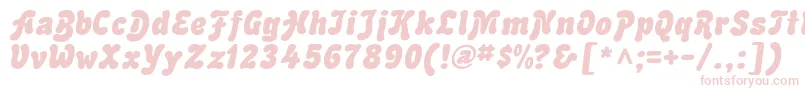 AdvertItalic Font – Pink Fonts on White Background