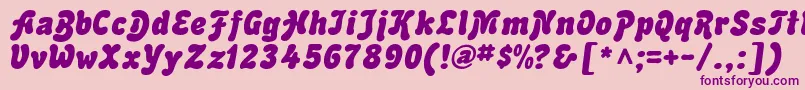 AdvertItalic Font – Purple Fonts on Pink Background