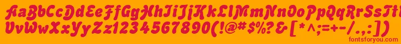 AdvertItalic Font – Red Fonts on Orange Background