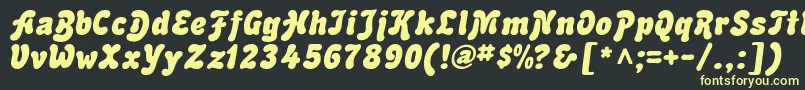 AdvertItalic Font – Yellow Fonts on Black Background