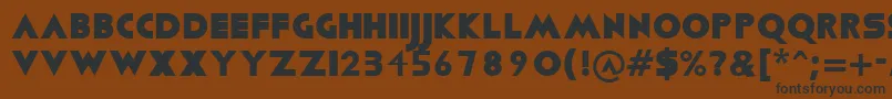 Viafont Font – Black Fonts on Brown Background