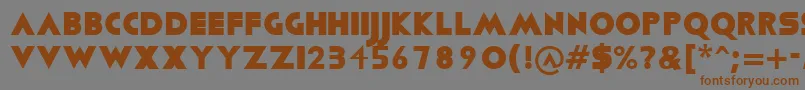 Viafont Font – Brown Fonts on Gray Background