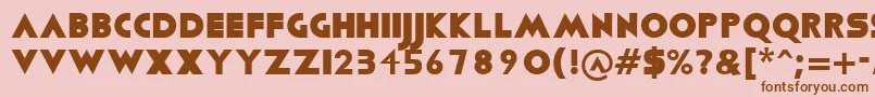 Viafont Font – Brown Fonts on Pink Background