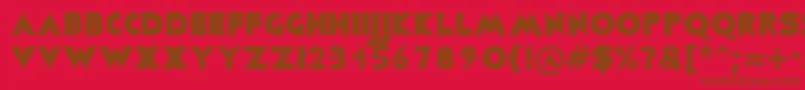 Viafont Font – Brown Fonts on Red Background