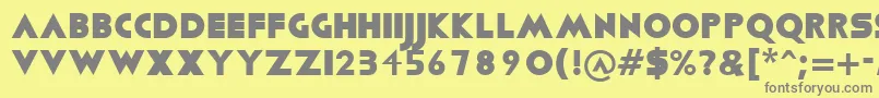 Viafont Font – Gray Fonts on Yellow Background