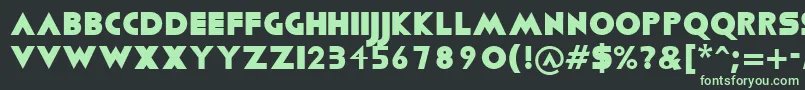 Viafont Font – Green Fonts on Black Background